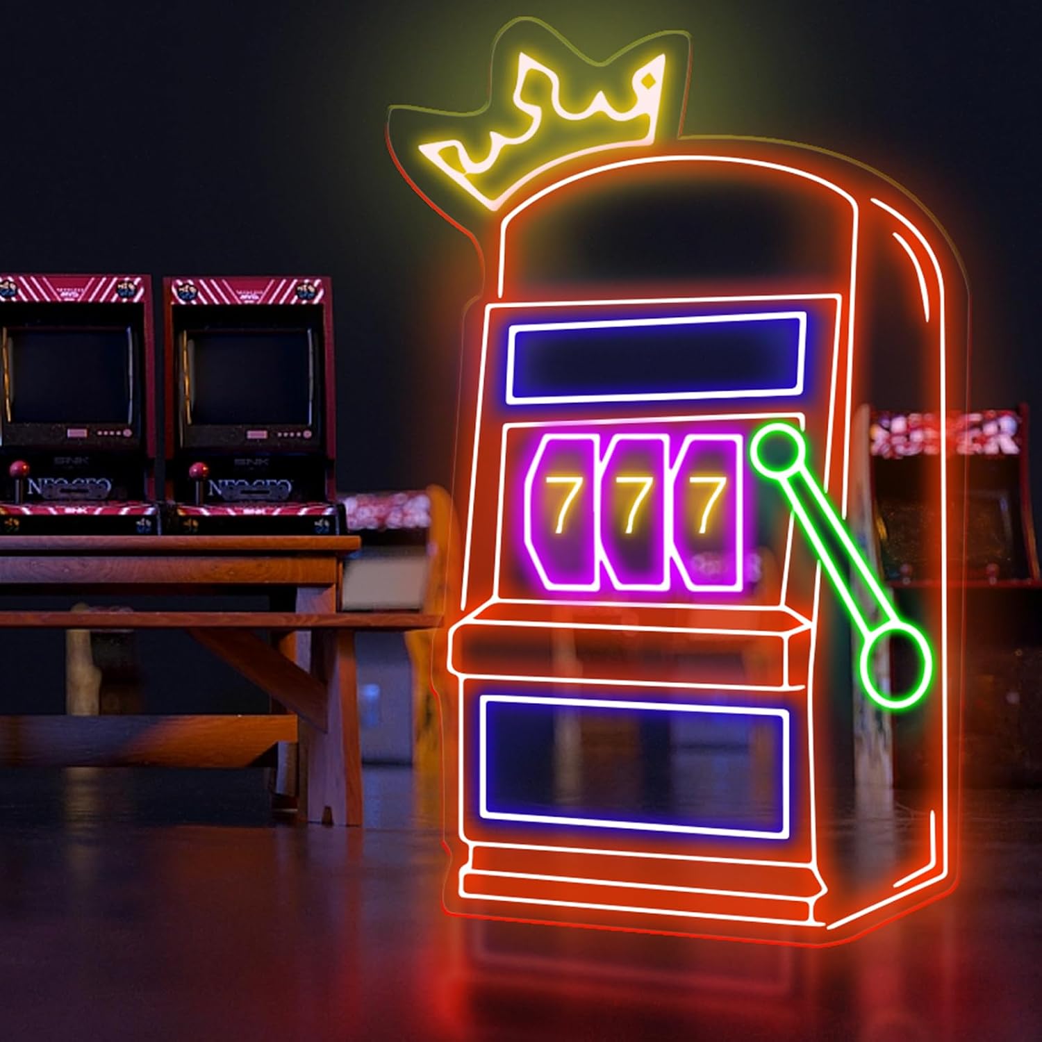 Slot Machine Neon Sign Game Ic - đánh giá và giá Outdoor Power Garage