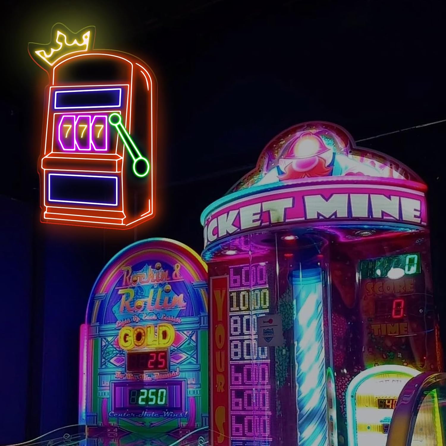Slot Machine Neon Sign Game Ic - đánh giá và giá Outdoor Power Garage
