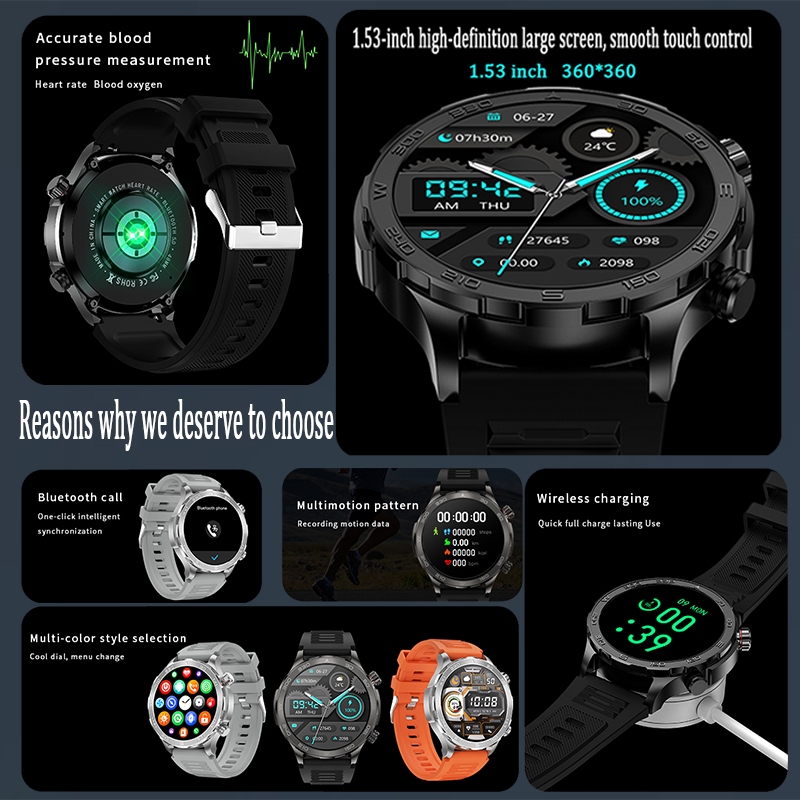 New GPS Track Smart Watch Men  - đánh giá và giá Outdoor Power Hours
