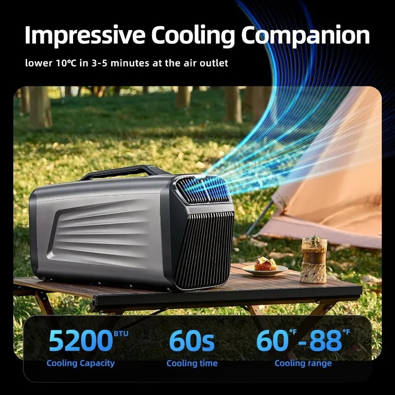 5200BTU Portable Air Condition - đánh giá và giá Outdoor Power Garage
