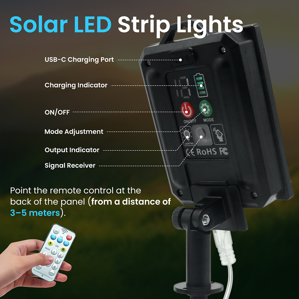 5V Solar LED Light Strip Outdo - đánh giá và giá Outdoor Power Strip Weatherproof