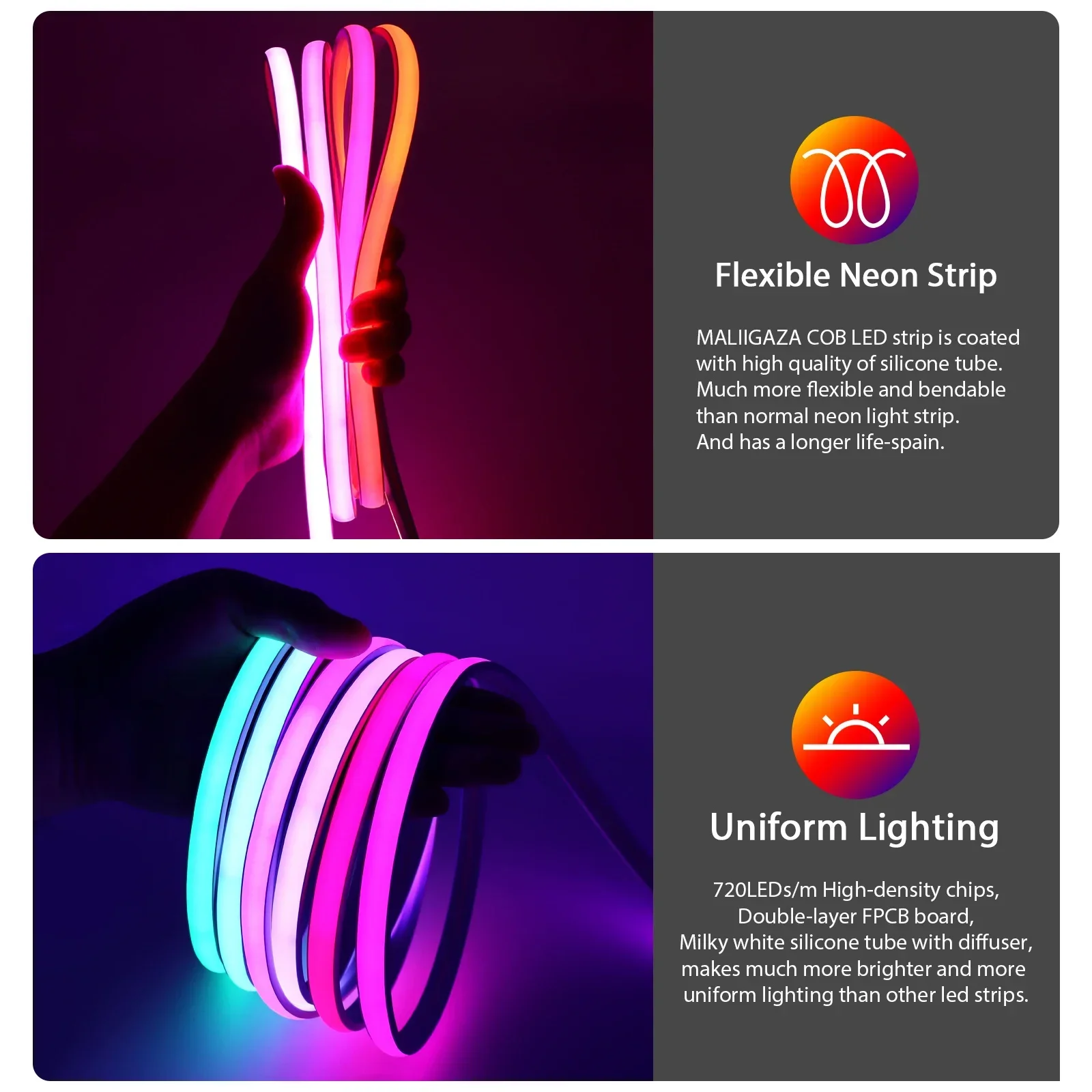 12V 24V IP68 RGBIC COB LED Str - đánh giá và giá Outdoor Power Strip Weatherproof