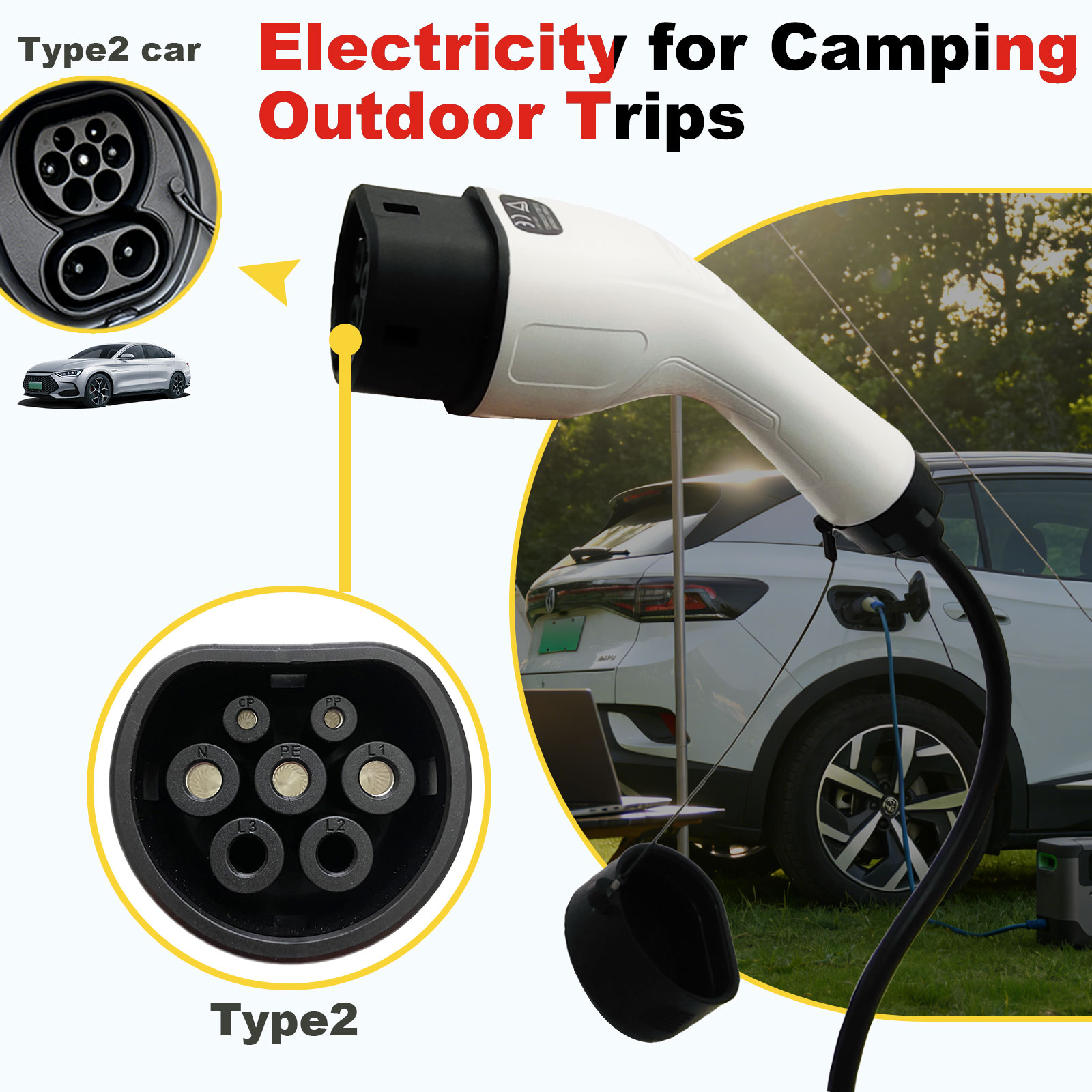 Type2 V2L Discharge Adapter 16 - đánh giá và giá Outdoor Power Rack