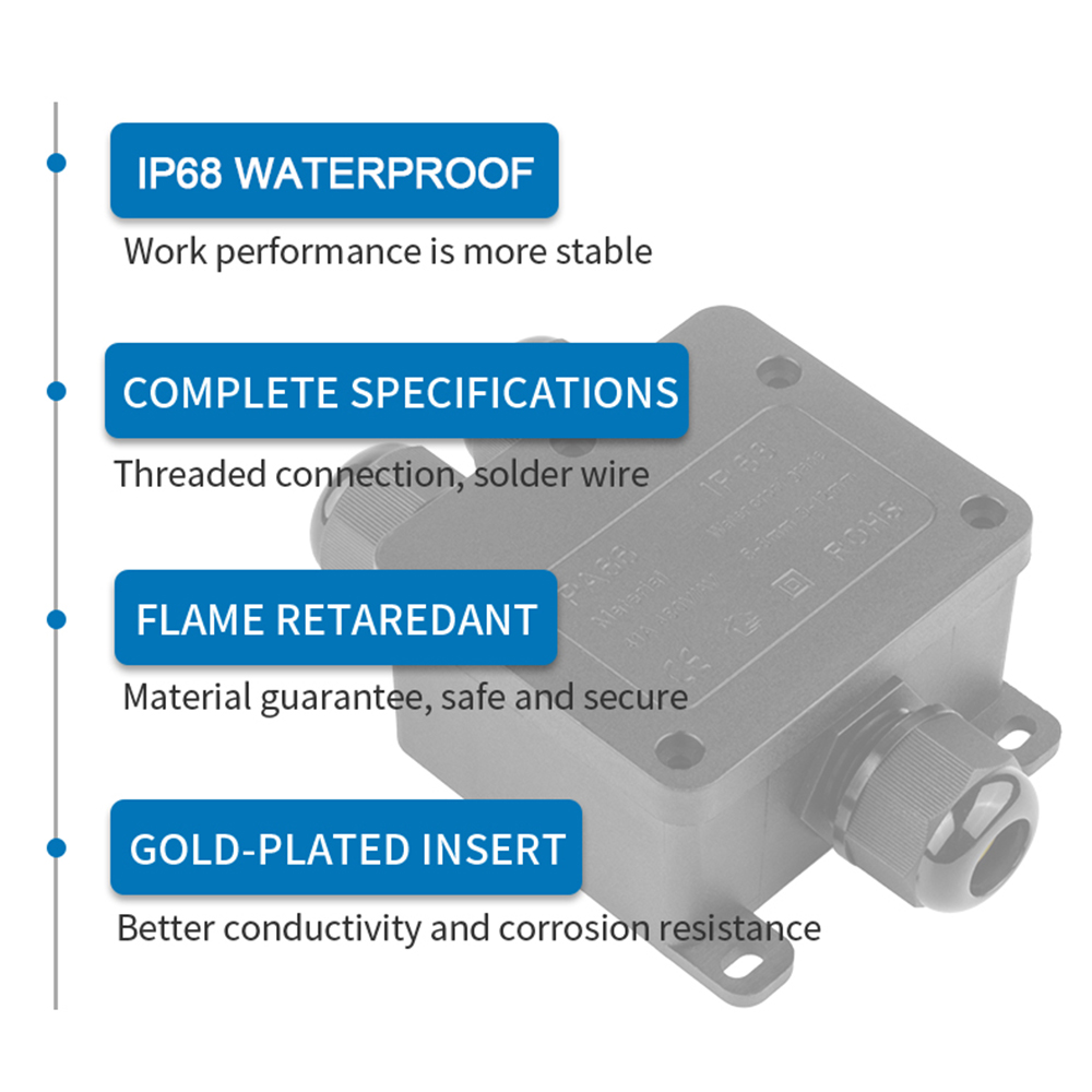 IP68 Outdoor Waterproof Juncti - đánh giá và giá Outdoor Power Junction