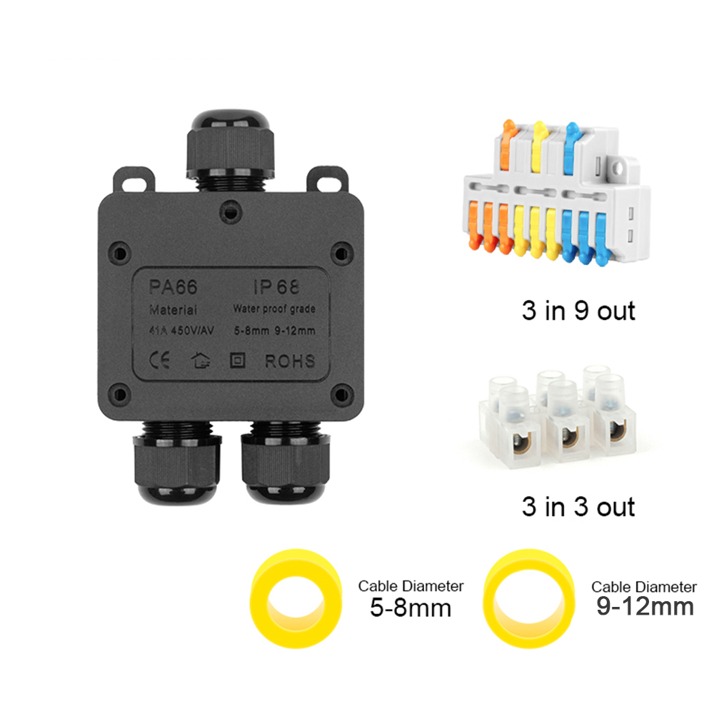 IP68 Outdoor Waterproof Juncti - đánh giá và giá Outdoor Power Junction