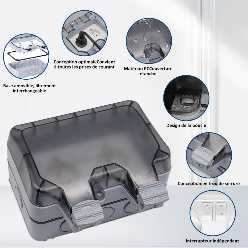 EIOMR France IP66 Weatherproof - đánh giá và giá Outdoor Power Outlet Weatherproof