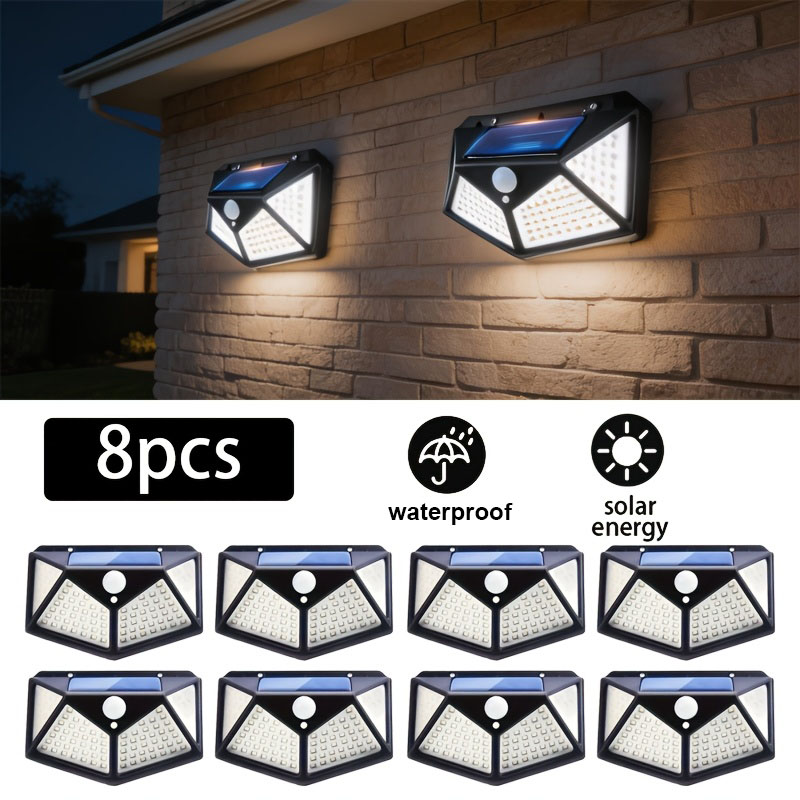 1~8Pcs 100LED Solar Lights wit - đánh giá và giá Outdoor Power Outlet Weatherproof