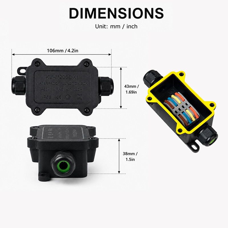IP68 Waterproof Junction Box 2 - đánh giá và giá Outdoor Power Outlet Box