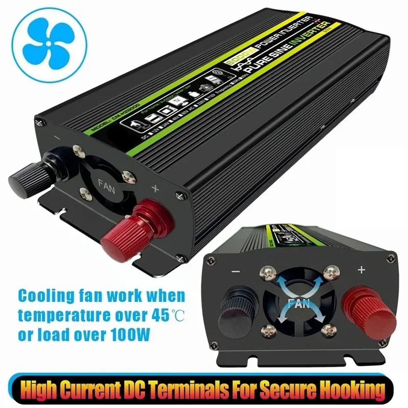 6000W DC12/24V to AC 220V Pure - đánh giá và giá Outdoor Power Inverter