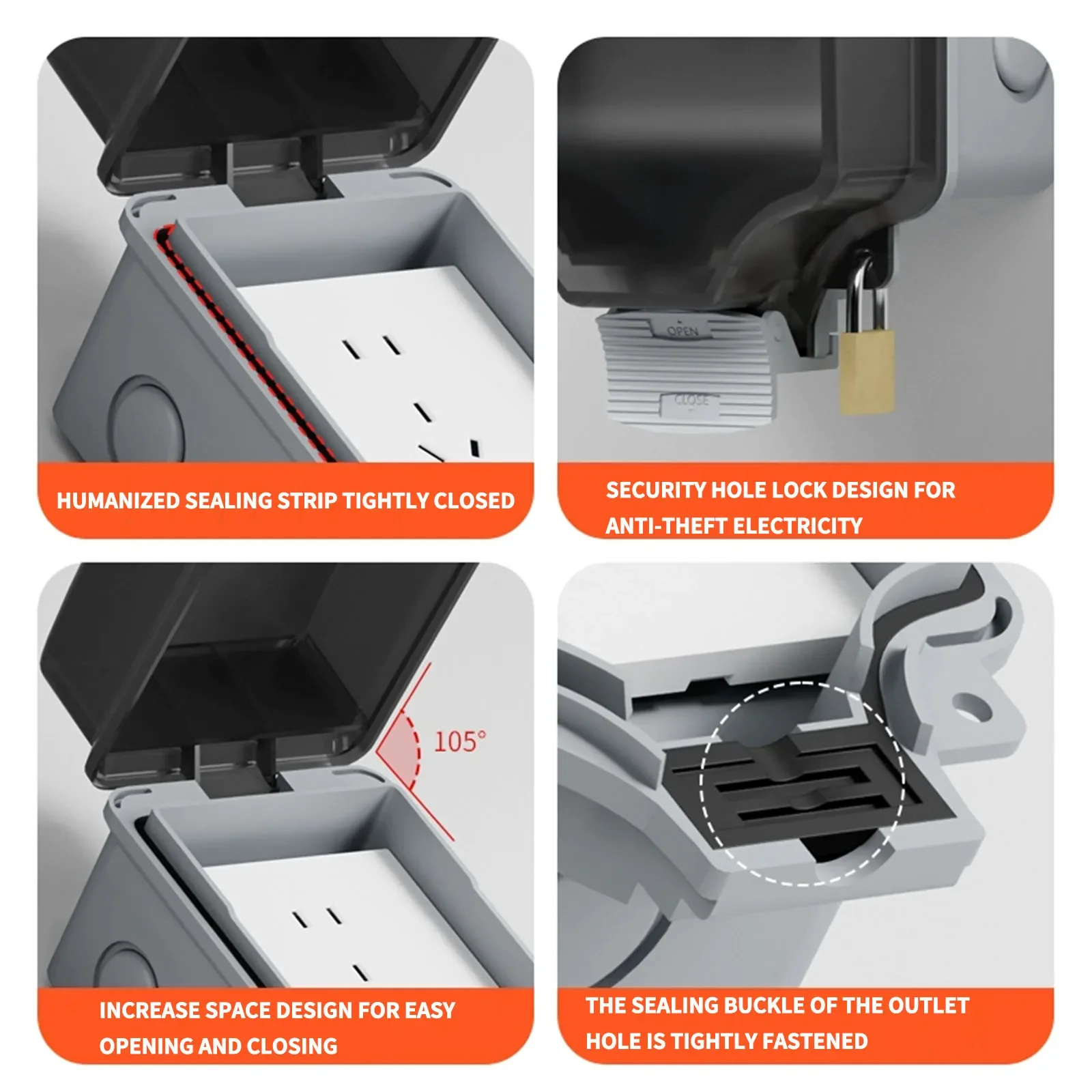 IP66 Industrial Grade Outdoor  - đánh giá và giá Outdoor Power Outlet Weatherproof
