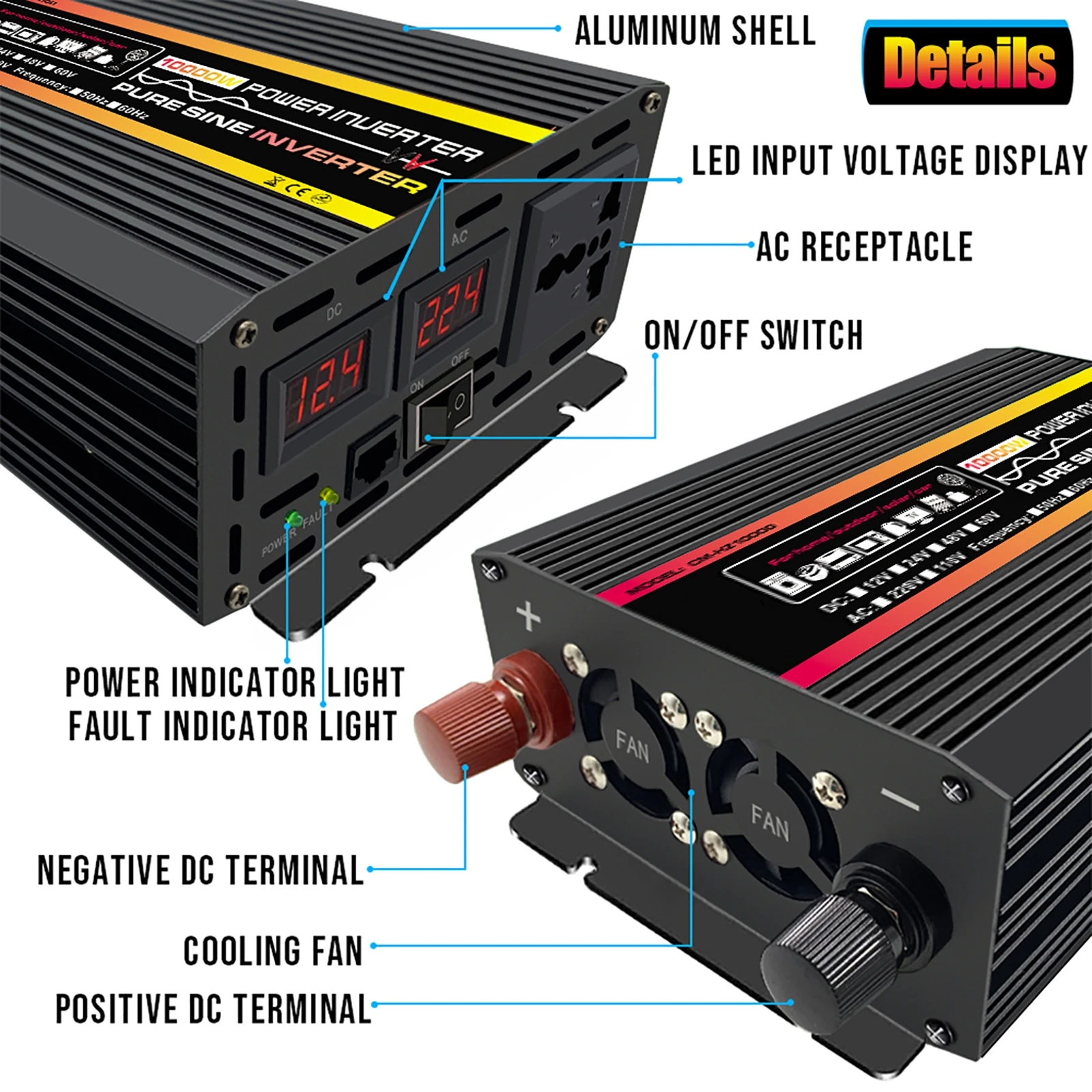 10000/12000W Pure Sine Wave In - đánh giá và giá Outdoor Power Inverter